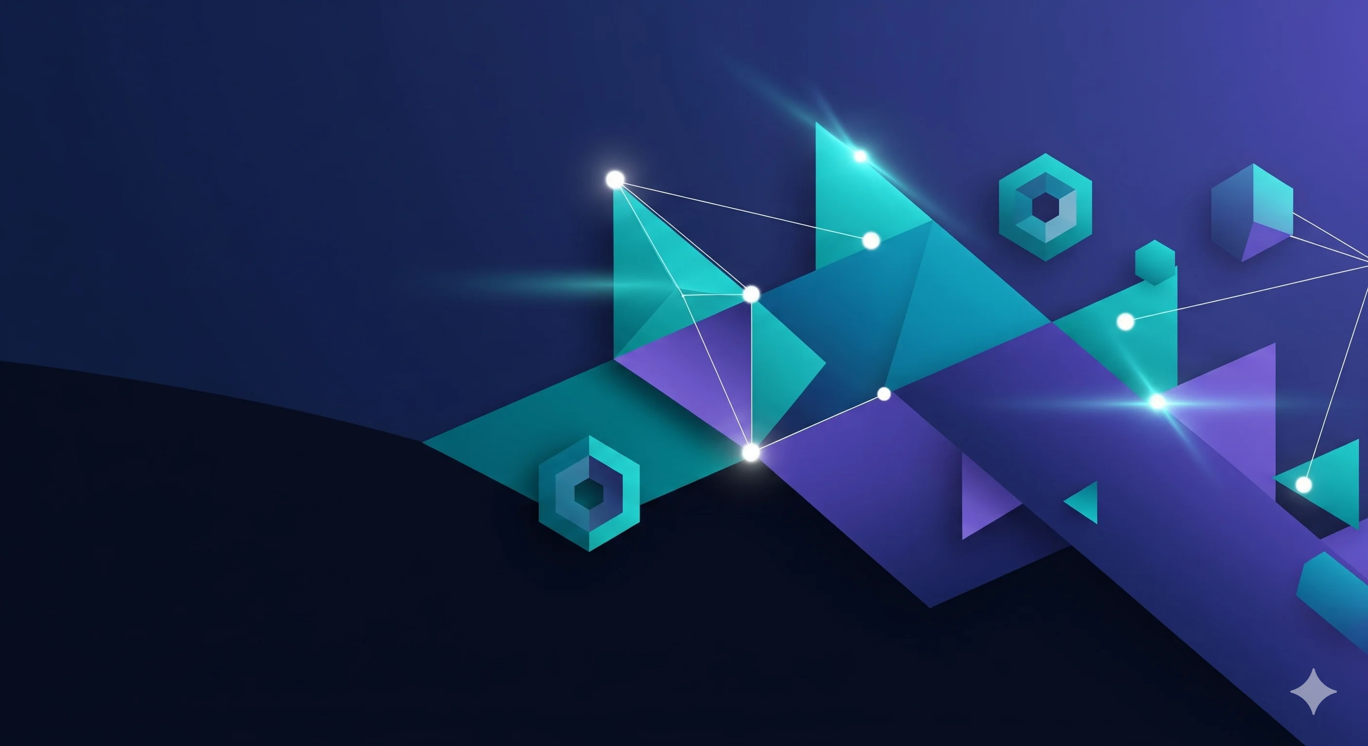 Abstract geometric pattern representing AI innovation and technology insights - decorative background for Resultsense news section